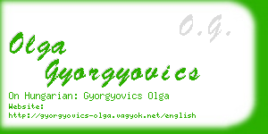 olga gyorgyovics business card